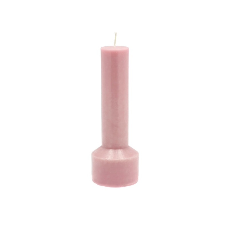 Pillar candle Styles D7 x 20 cm Rose Paraffin/Stearin