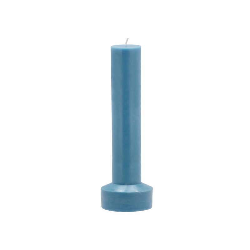 Pillar candle Styles D8 x 23 cm Blue Paraffin/Stearin