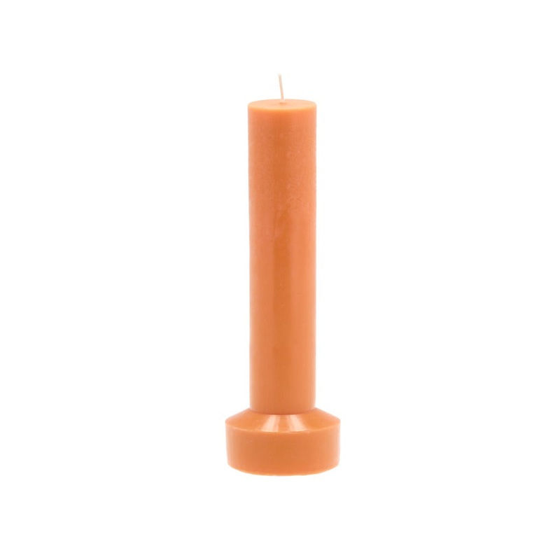 Pillar candle Styles D8x23 cm Amber Paraffin/Stearin