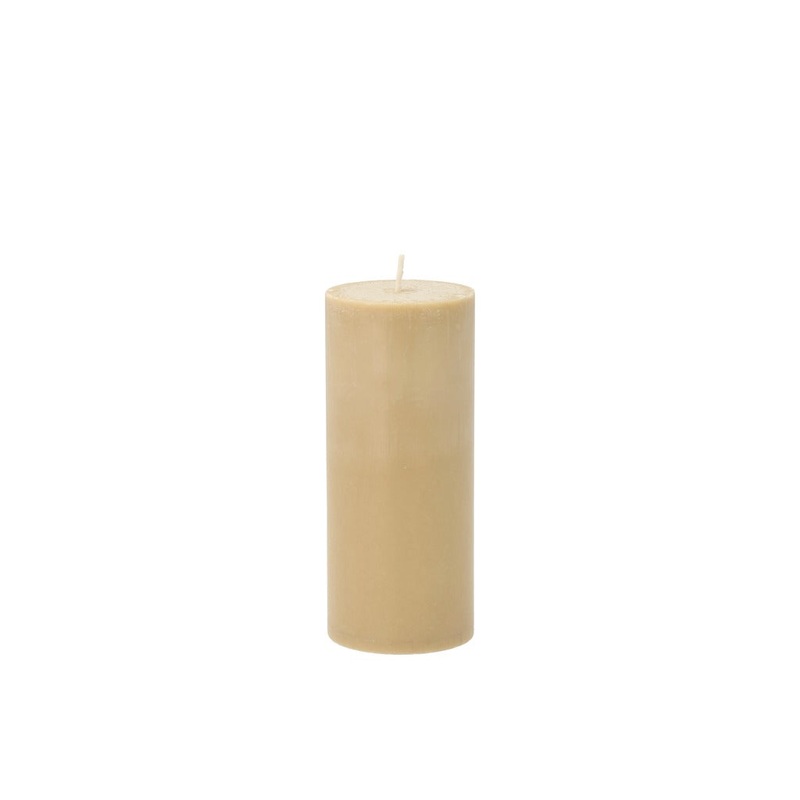 Pillar candle Trae D6 x 14 cm Camel 100% Stearin