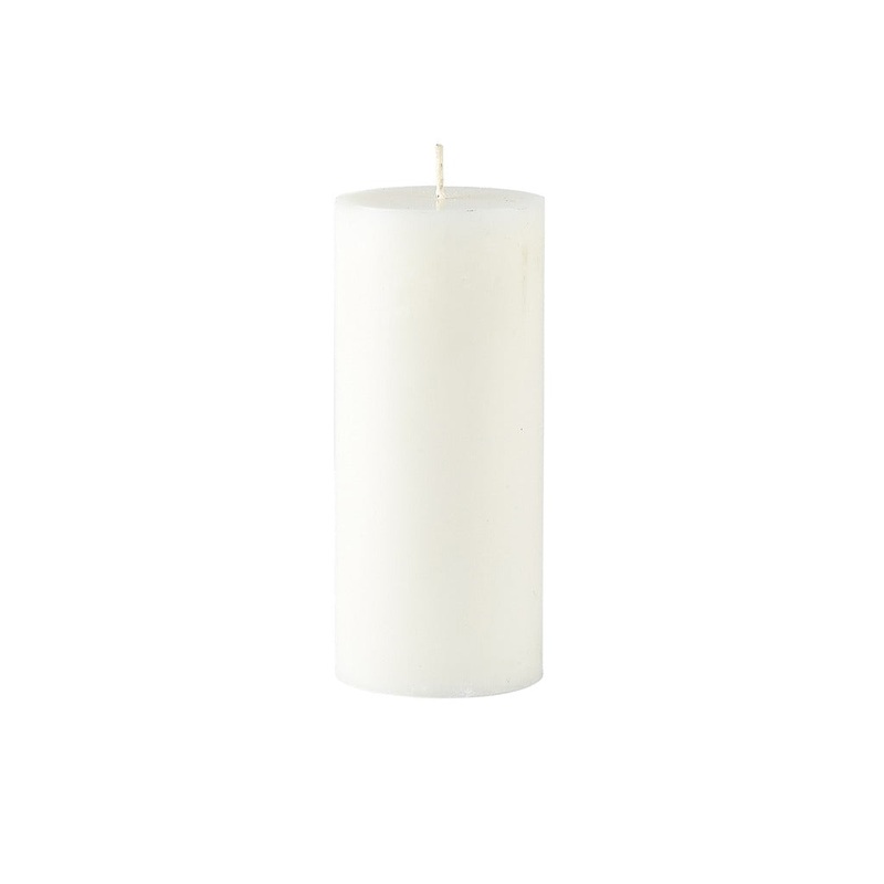 Pillar candle Trae D6 x 14 cm White Stearin