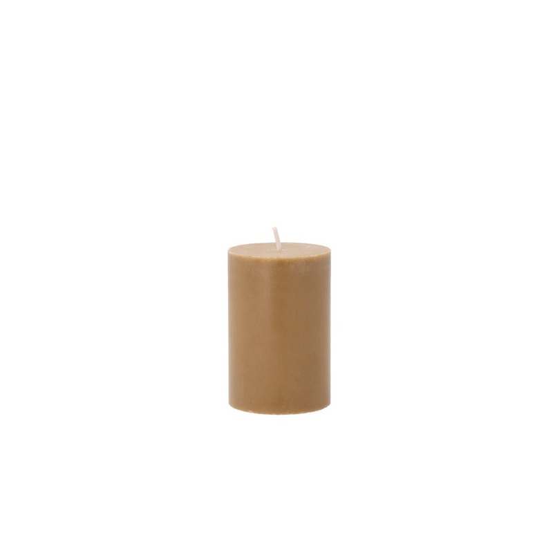 Pillar candle Trae D6 x 9 cm Amber 100% Stearin