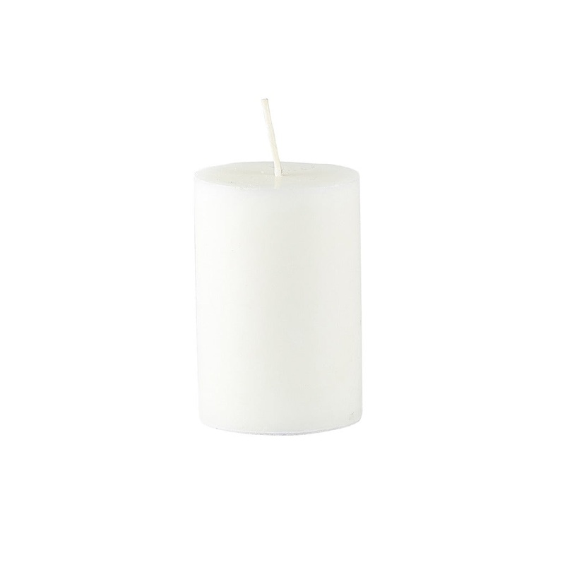 Pillar candle Trae D6 x 9 cm White Stearin