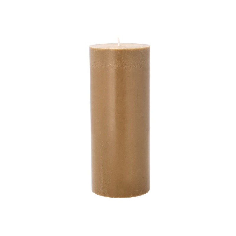 Pillar candle Trae D7.8 x 19 cm Amber 100% Stearin