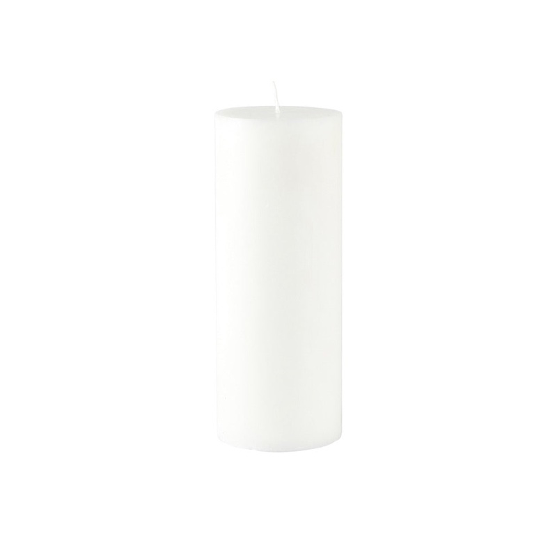 Pillar candle Trae D7.8 x 19 cm White Stearin