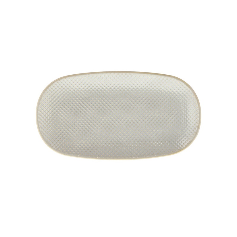 Plate Elstra 25.5 x 14 x 2.5 cm Stoneware Light blue ass.