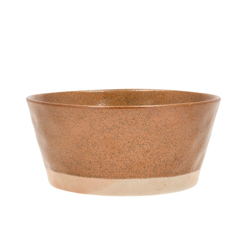 Serving bowl Evig 22.8 x 10 cm Amber Porcelain