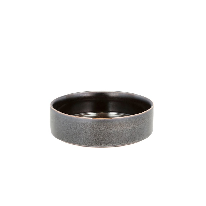 Serving bowl Fjord 18.1 x 5.5 cm Black metallic Porcelain