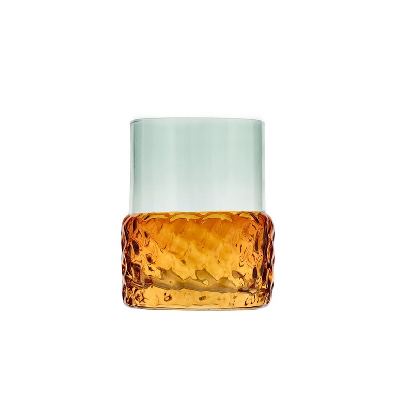 Tealight holder Glow 7.7 x 10 cm Blue/Amber