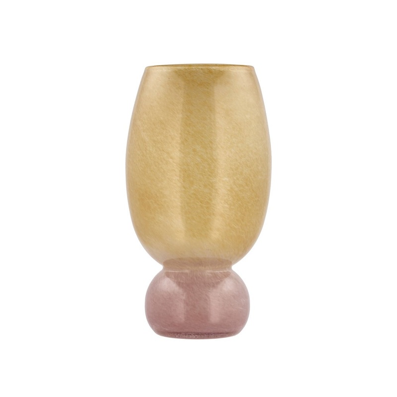 Vase Aurora 16.5 x 30 cm Rose/Yellow Glass