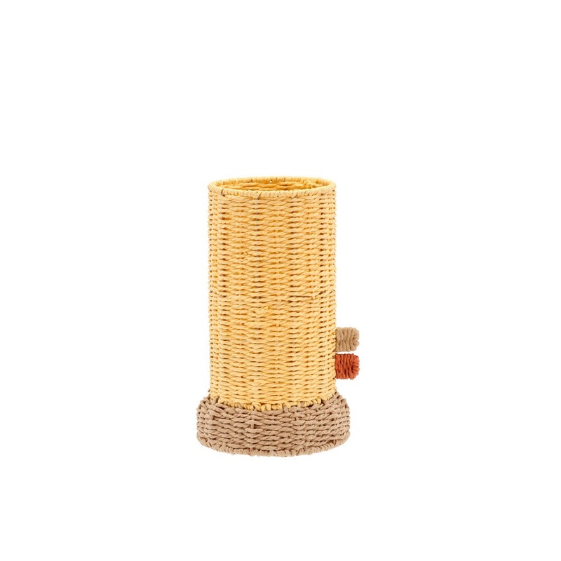 Vase with glass container Styles 17 x 28 Light yellow Paper