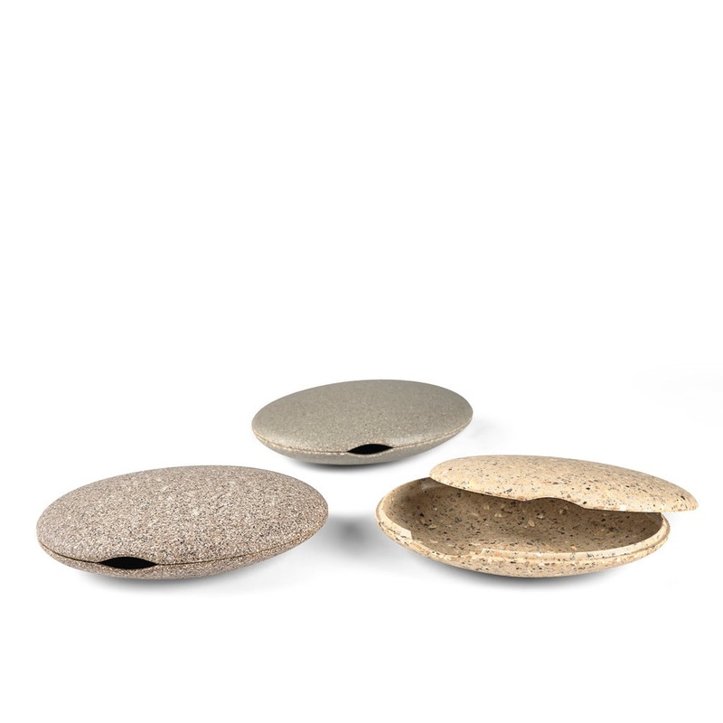 Figure w. lid Sten 21cm 3 pcs. ass. Nature