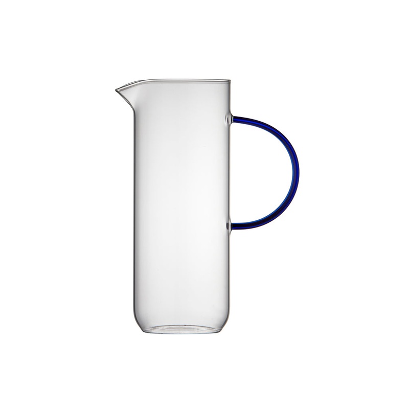 Glass jug Torino 1.1 liter Clear/Blue