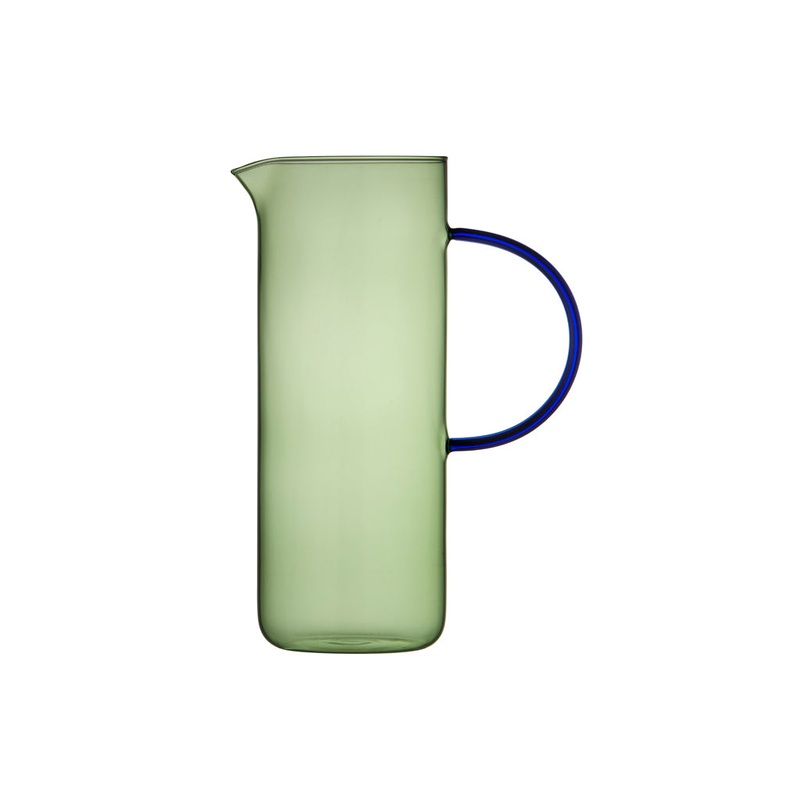 Glass jug Torino 1.1 liter Green/Blue