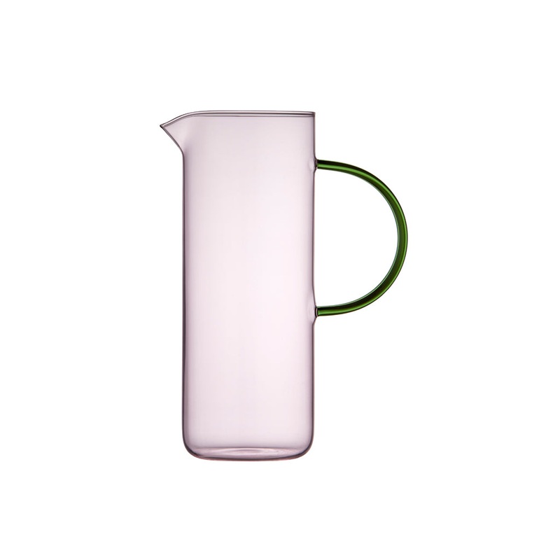 Glass jug Torino 1.1 liter Pink/Green