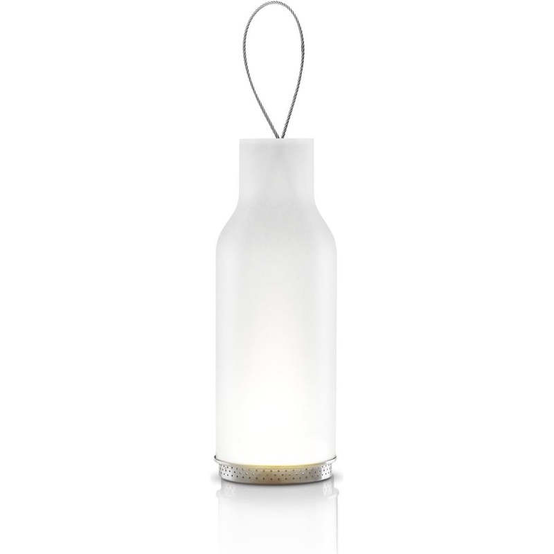 Glass lantern 25cm Frosted