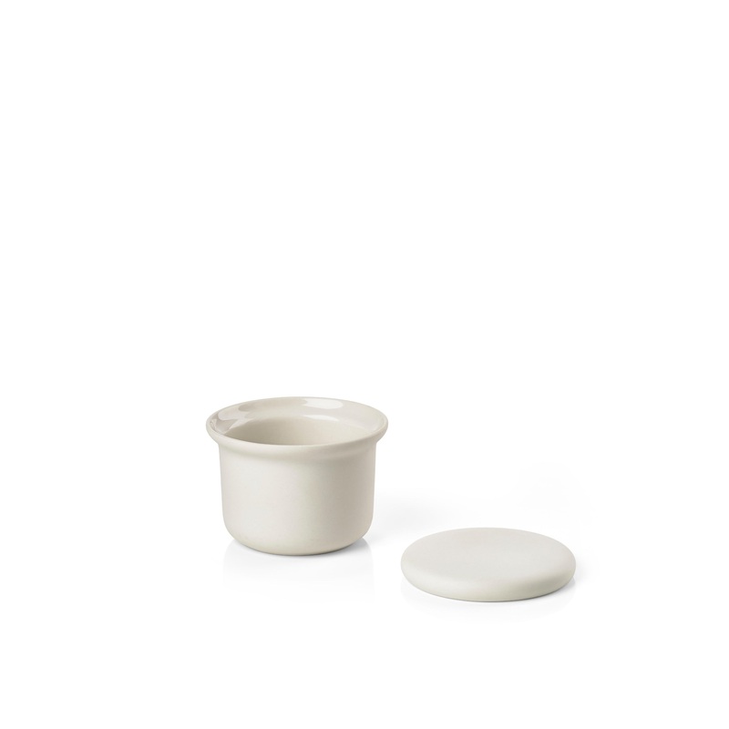 Jar with lid Inu Offwhite