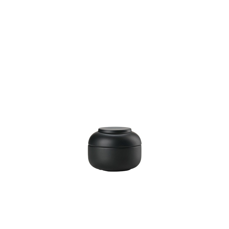 Jar with lid Sensu 10 x 7,5 cm Black