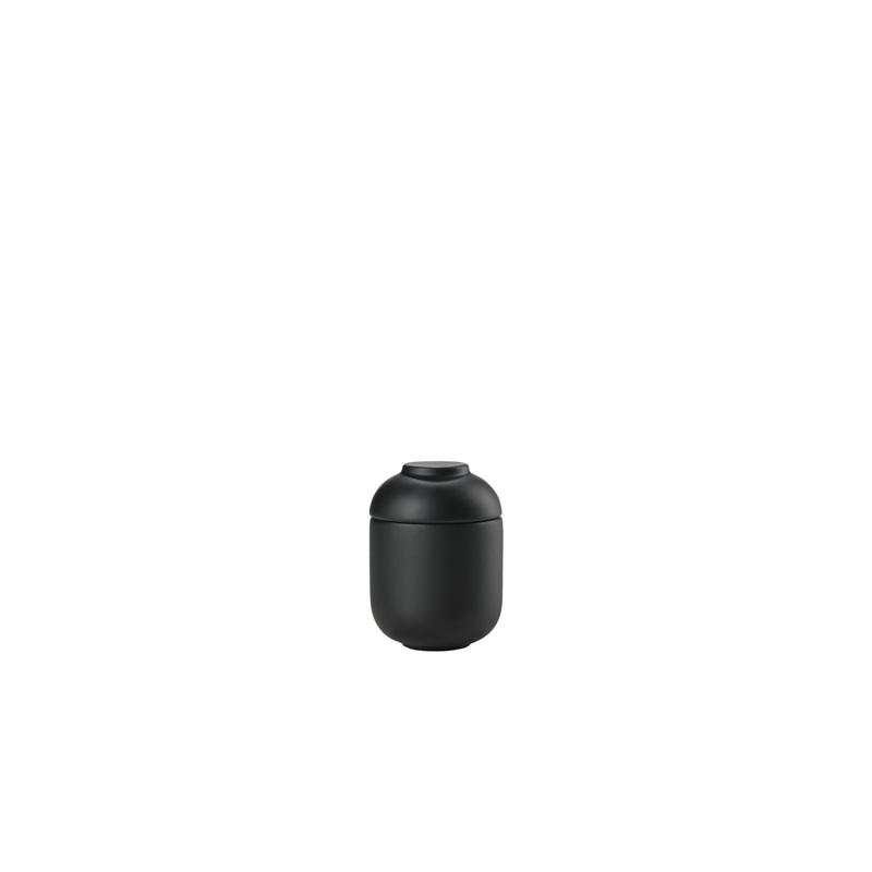 Jar with lid Sensu 6,5 x 9 cm Black