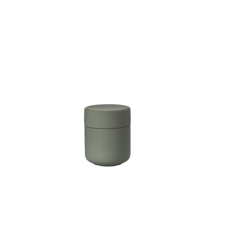 Jar with lid Ume Olive green