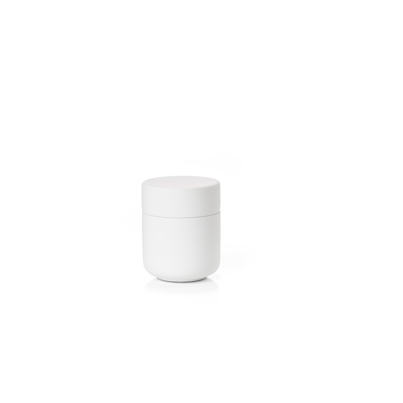 Jar with lid Ume White