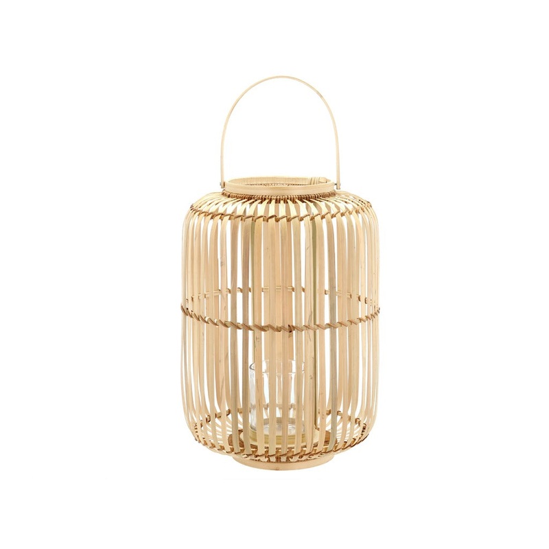 Lantern Alia 28 x 40 cm Nature Bamboo/Glass