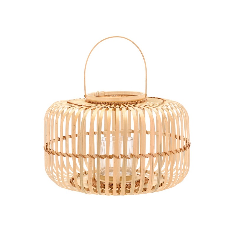 Lantern Alia 38 x 25 cm Nature Bamboo/Glass