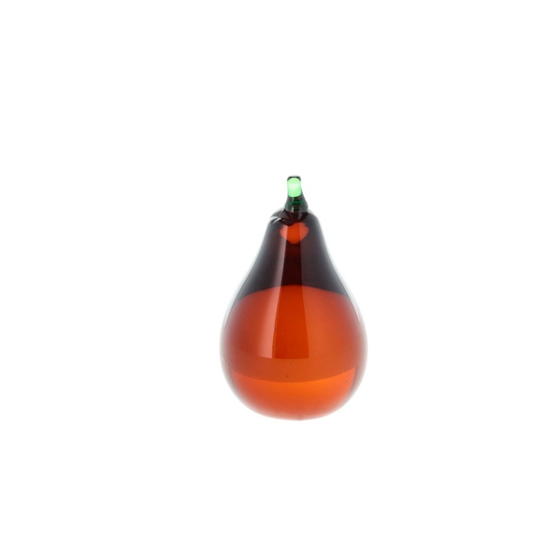 Pear Harvest 6.5 x 10.5 cm Amber Glass