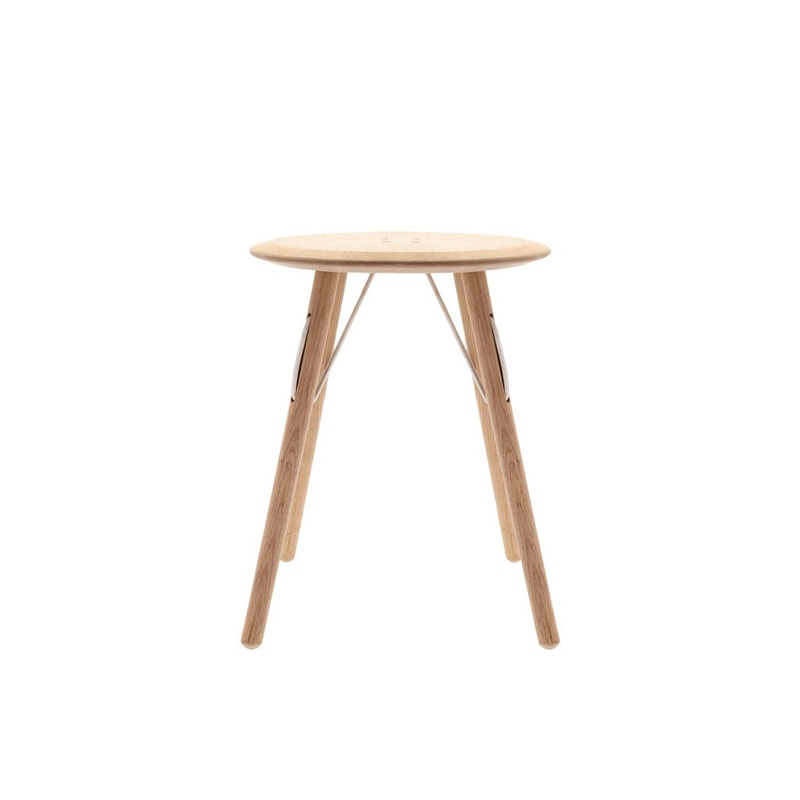 Side table Barv 45 x 55 cm White washed Solid oak