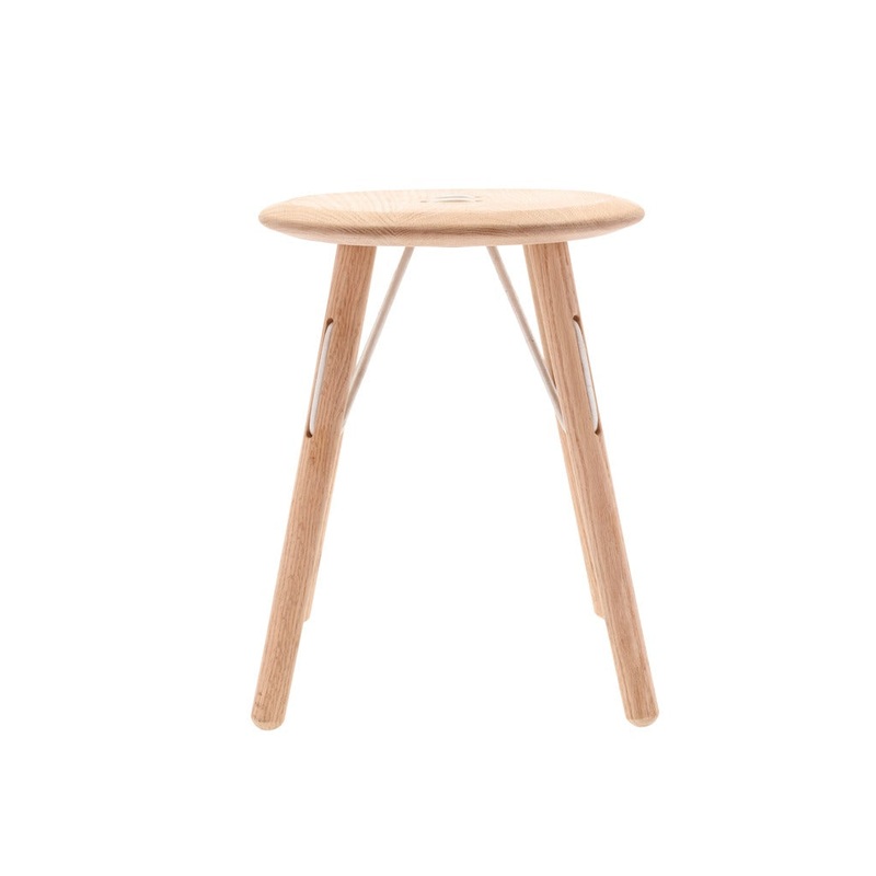 Stool Barv 37.7 x 45 cm White washed Solid oak