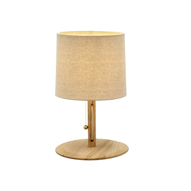Table lamp Barv 26 x 41 cm White washed Solid oak