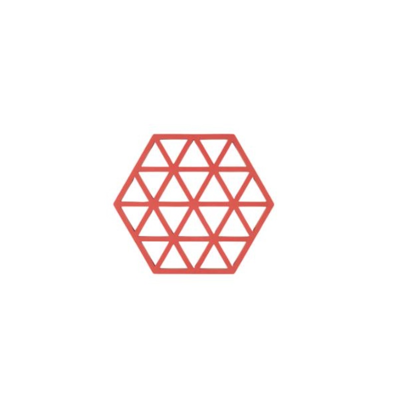 Trivet Triangles Burned Red