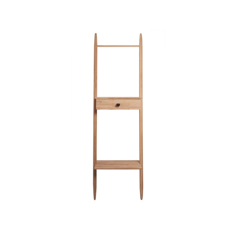 Wall shelf Ebern 47x170 cm White washed Solid oak