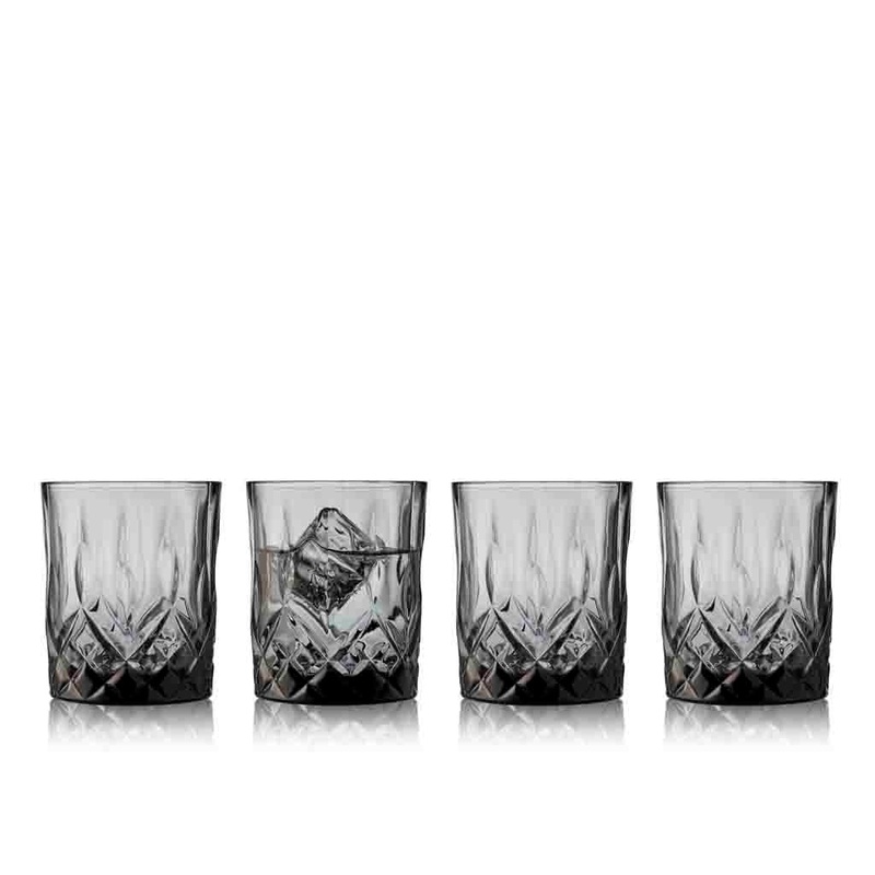 Whisky glass Sorrento 32 cl 4 pcs Smoke