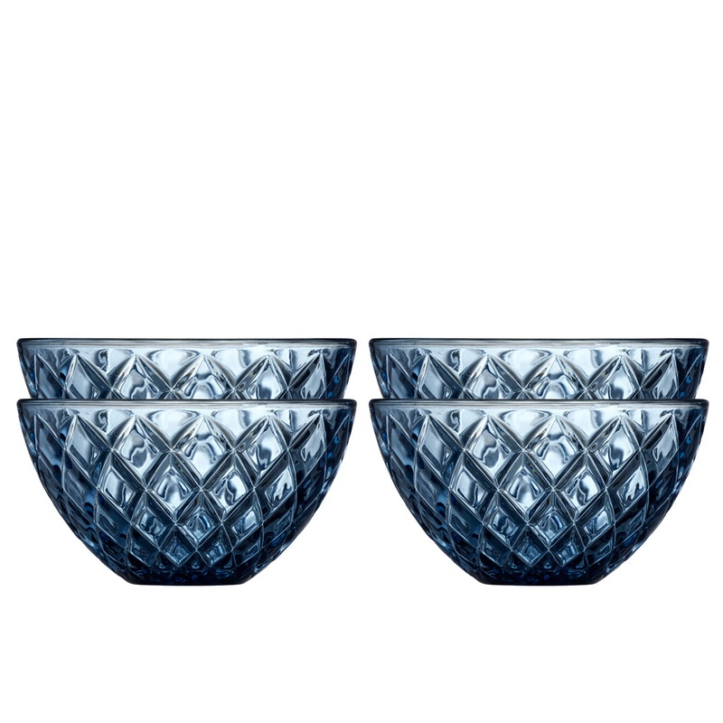 Bowl Sorrento 12 cm 4 pcs Blue Glass