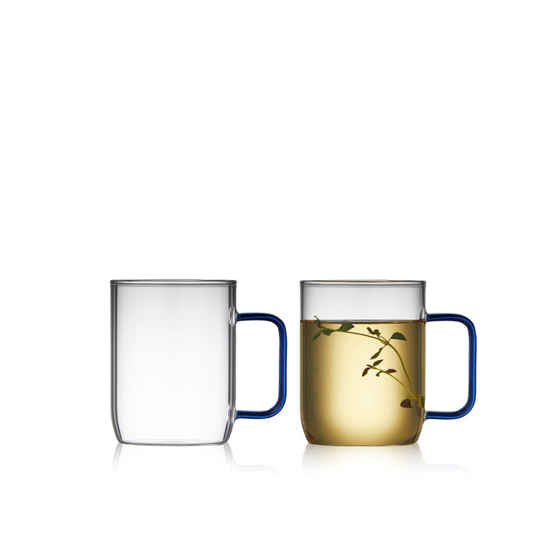 Glass mug Torino 40 cl 2 pcs Blue