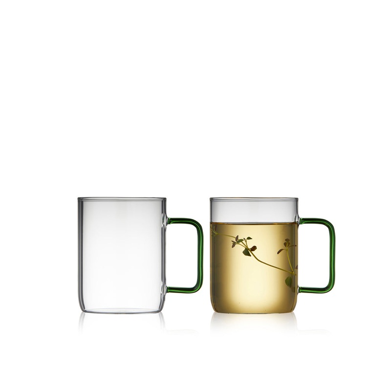 Glass mug Torino 40 cl 2 pcs Green