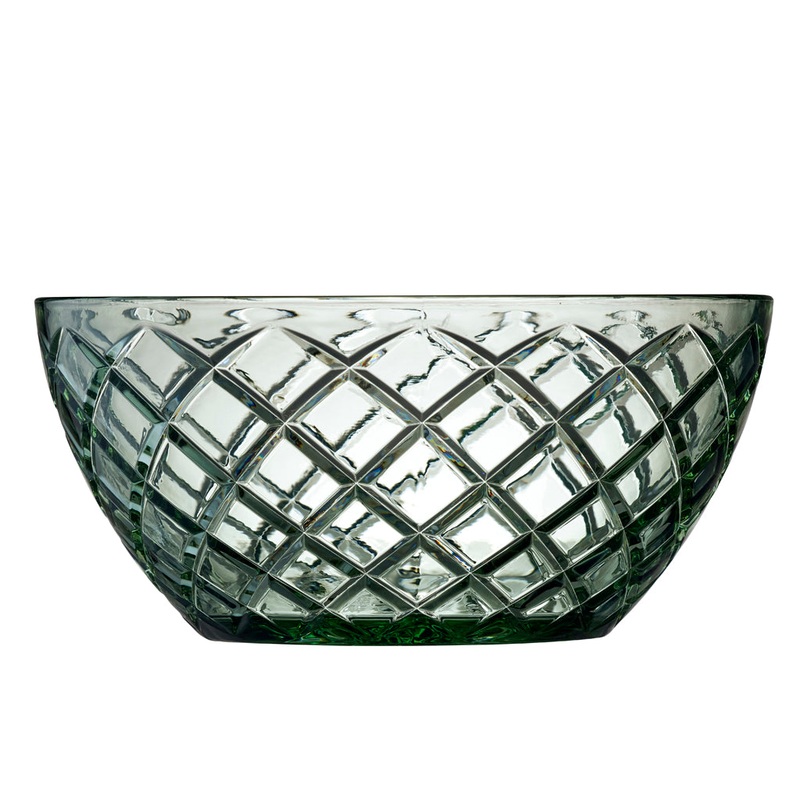 Salad bowl Sorrento 24 cm Green Glass