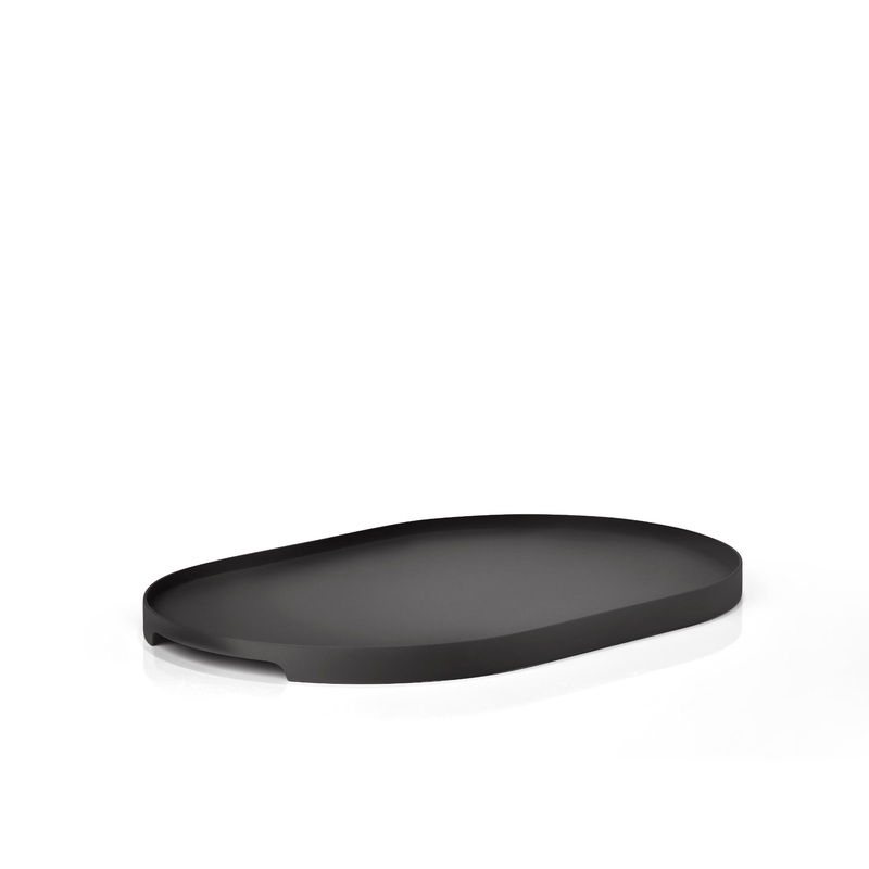 Tray oval Singles 23 cm Black
