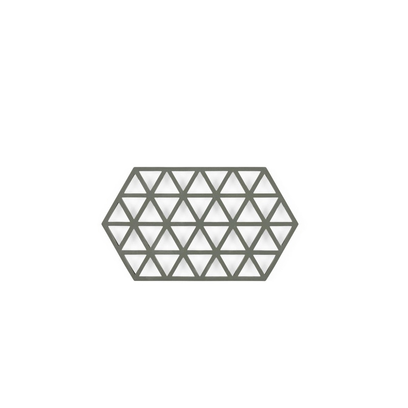 Trivet Triangles Olive green L24