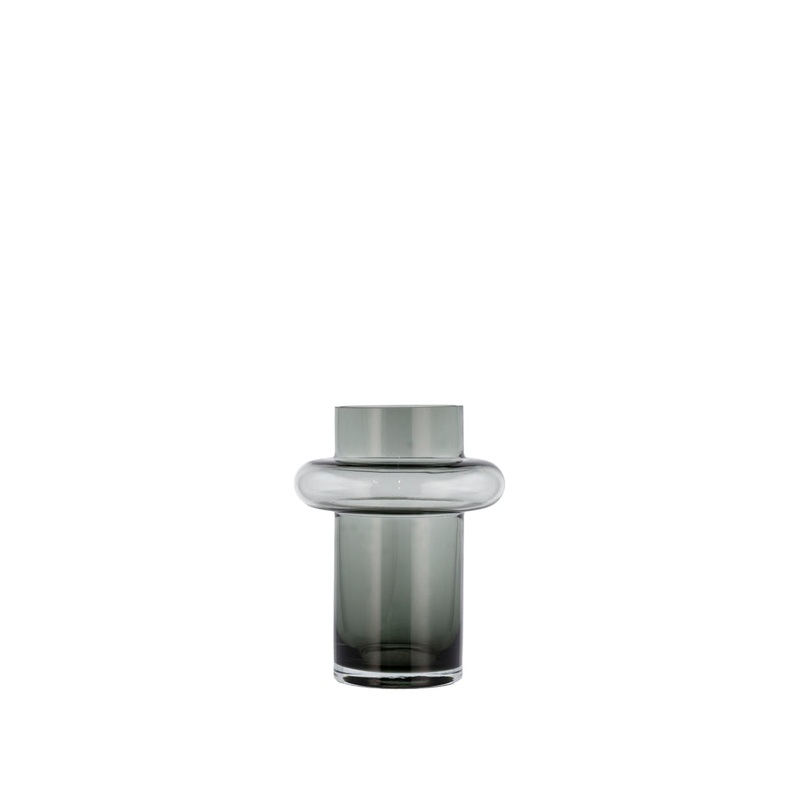 Vase Tube 20 cm Smoke Glass