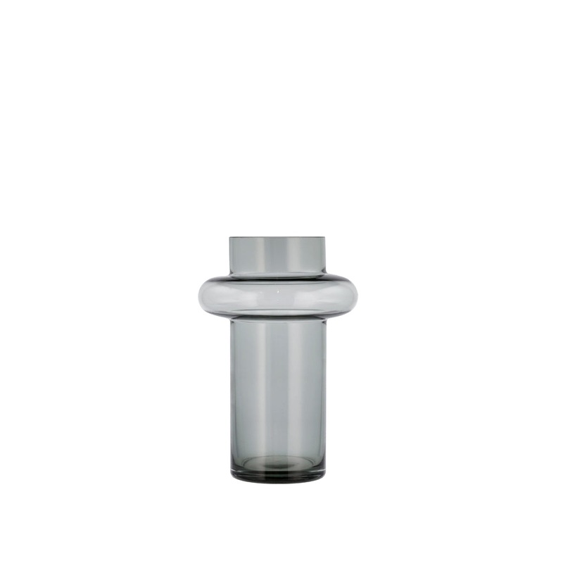 Vase Tube 25 cm Smoke Glass