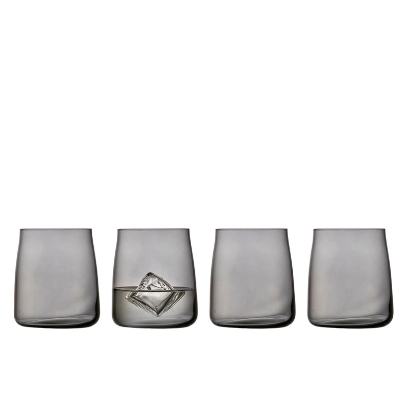 Water glass Zero 42 cl 4 pcs Smoke