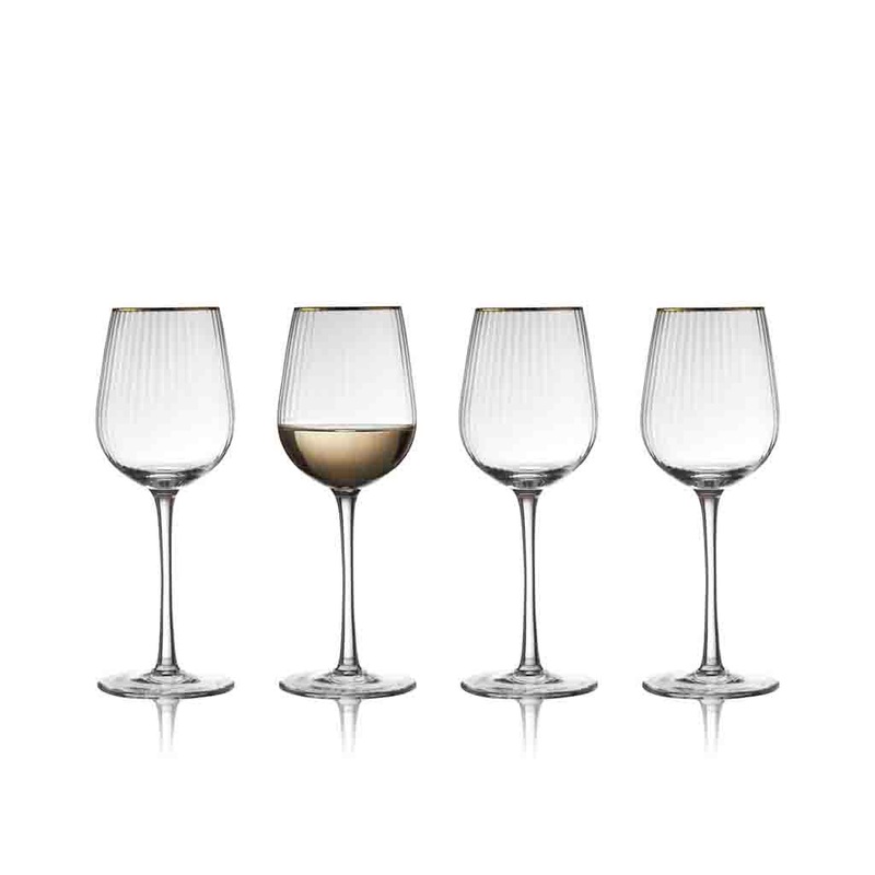 White wine glass Palermo Gold 30 cl 4 pcs