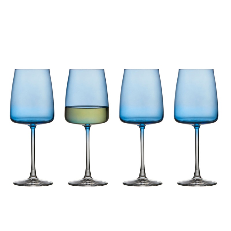 White wine glass Zero 43 cl 4 pcs Blue