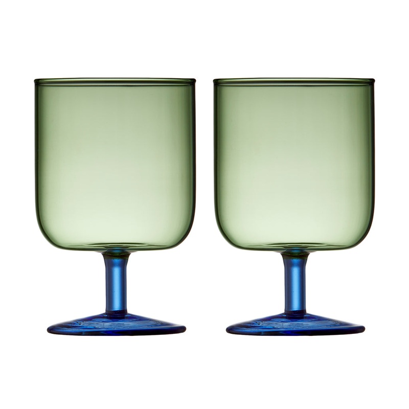 Wine glass Torino 30 cl 2 pcs Green/Blue