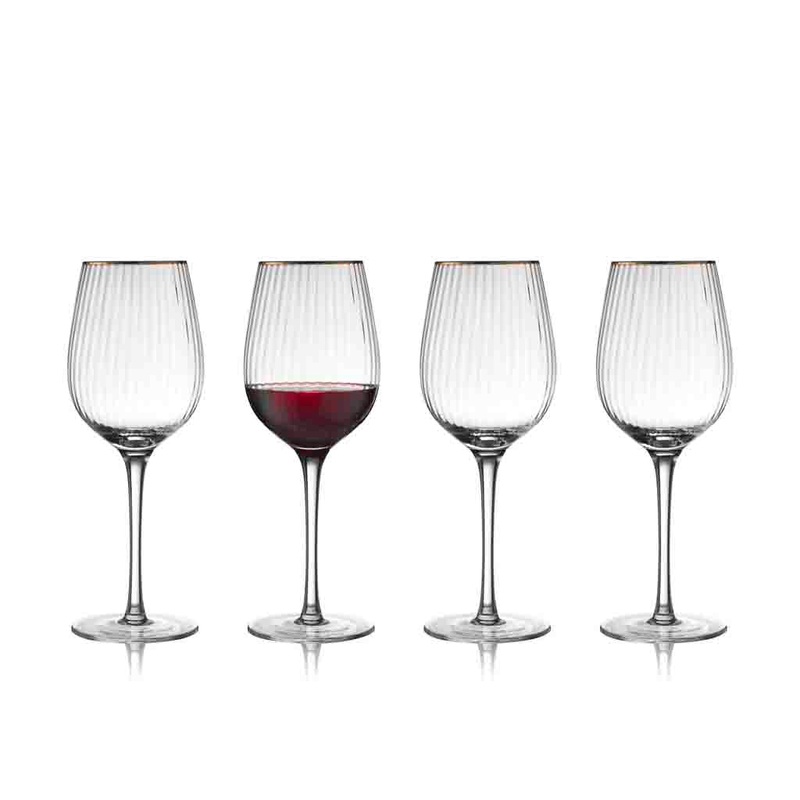 Red wine glass Palermo Gold 40 cl 4 pcs