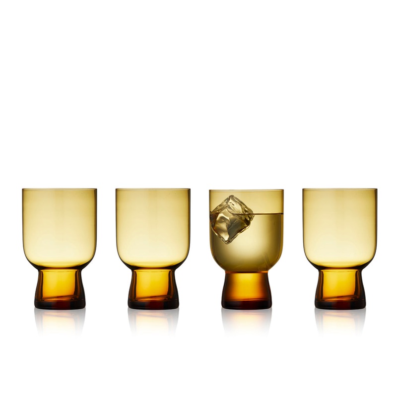 Water glass Sorrento 30 cl 4 pcs Amber