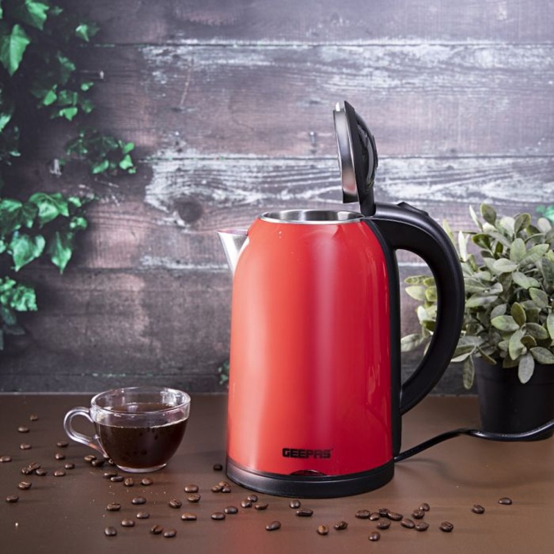 2 Layer Electric Kettle 1.7L 1800W - Stainless Steel, Cordless Water Tea Kettle with Double Wall, Auto Shut-Off & Boil-Dry Protection | Ideal for Coffee, Tea, Water & More | 2 Years Warranty