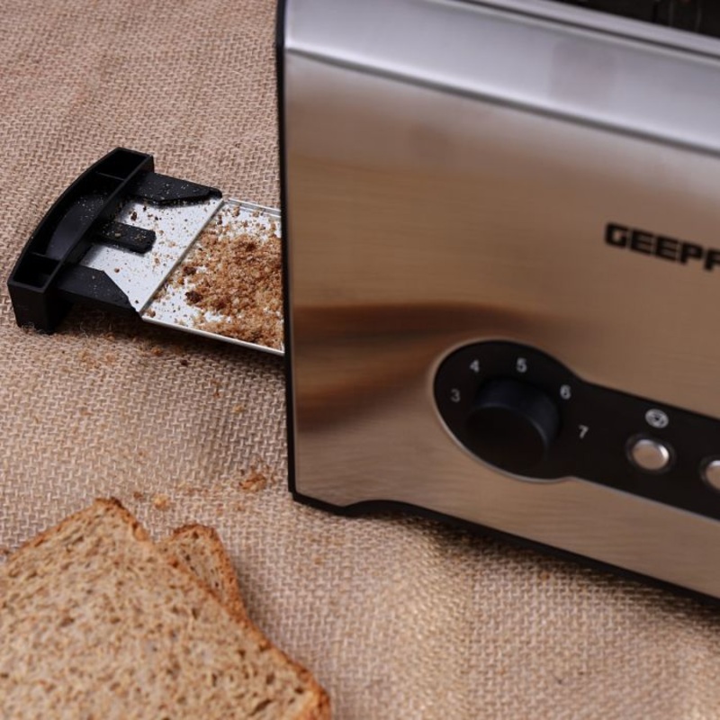 900W 2 Slice Toaster - Stainless Steel Bread Toaster with High Lift Function - Reheat/Cancel/Defrost Function & Removable Crumb Tray - Lift & Lock Function, Wide 2 Slots | 2 Year Warranty
